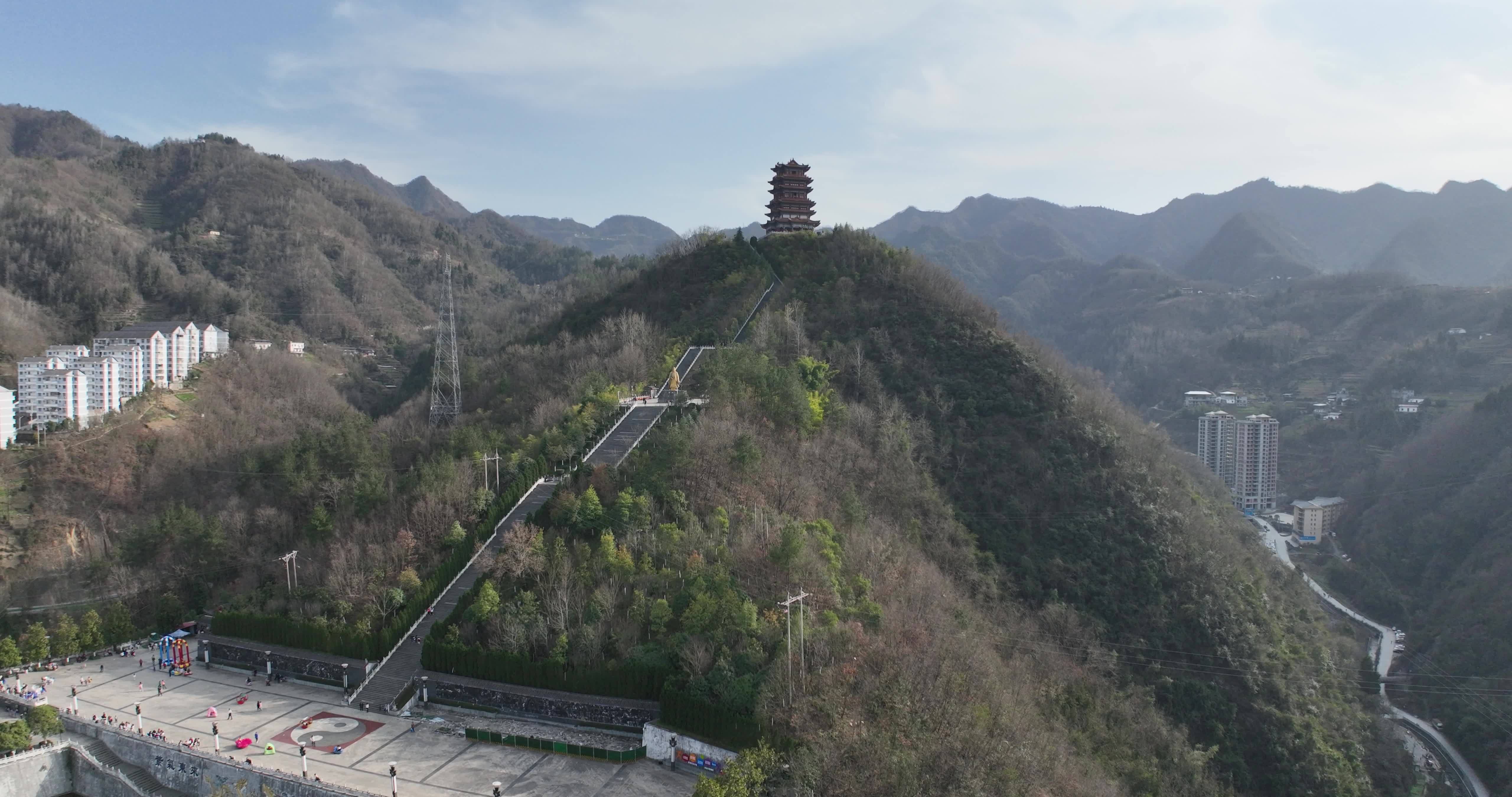 紫阳县地标建筑视频素材画面1