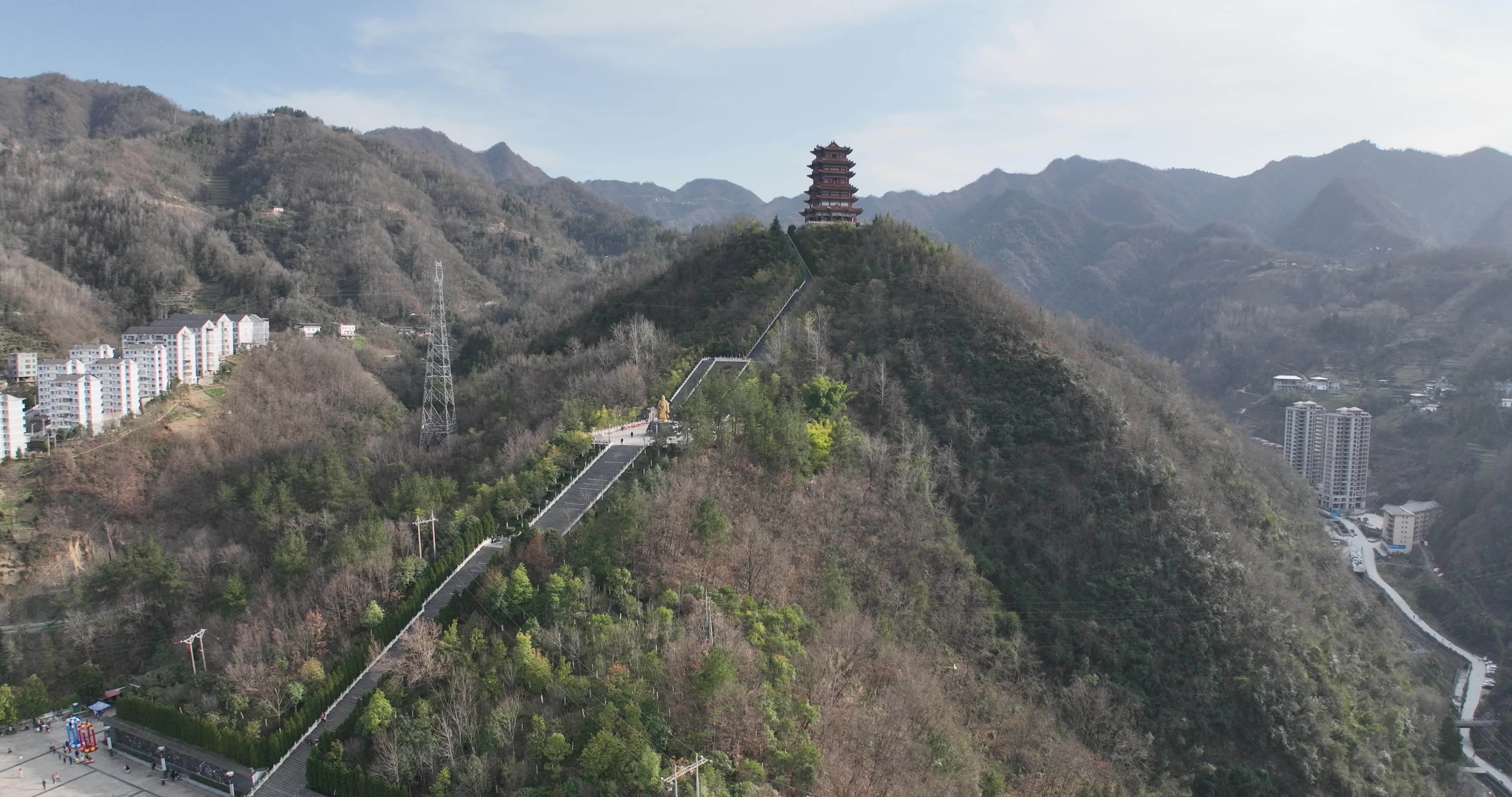 紫阳县地标建筑视频素材画面2