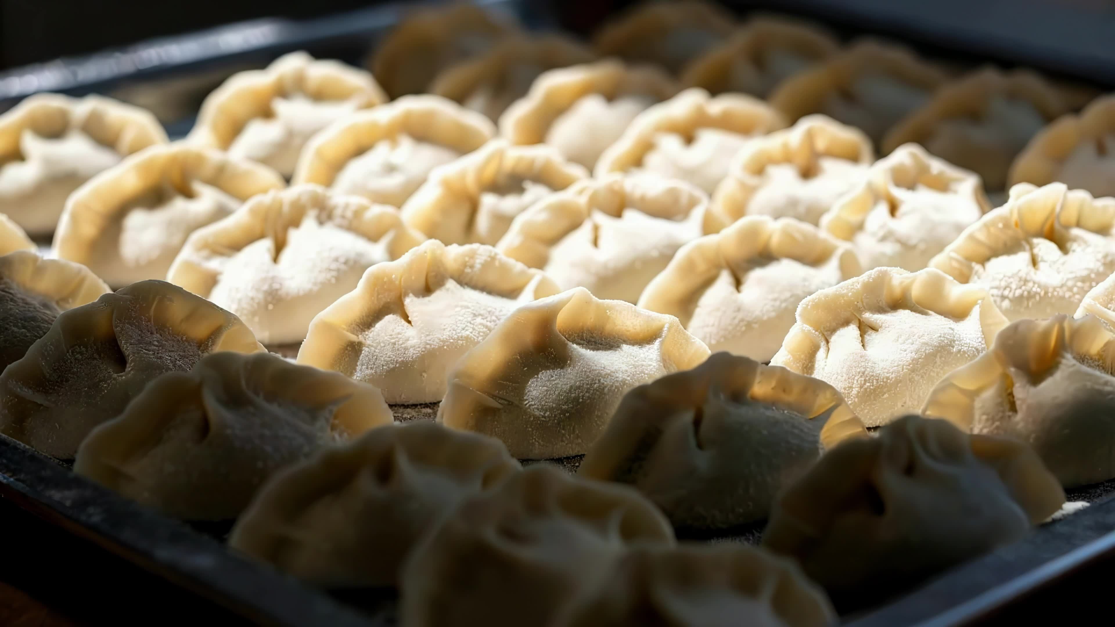 过年饺子包饺子春节一盘水饺吃饺子新年新春视频素材画面1