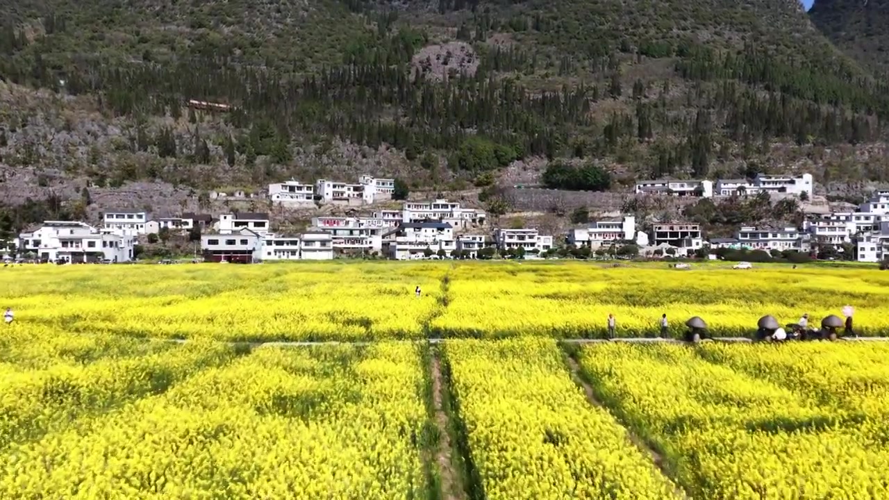 贵州万峰林八卦田航拍视频素材画面4