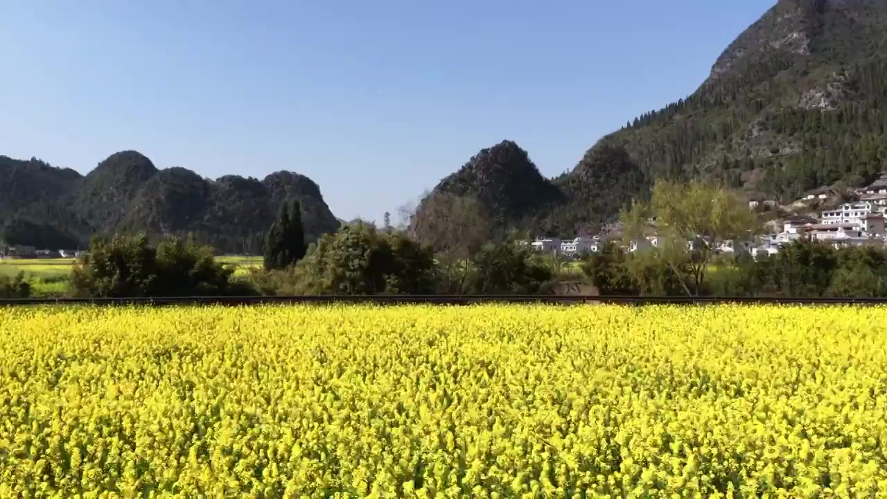 贵州万峰林八卦田航拍视频素材画面3