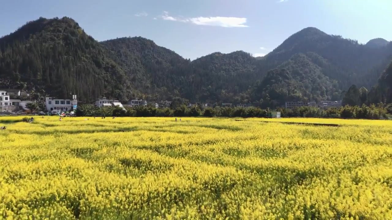 贵州万峰林八卦田航拍视频素材画面4