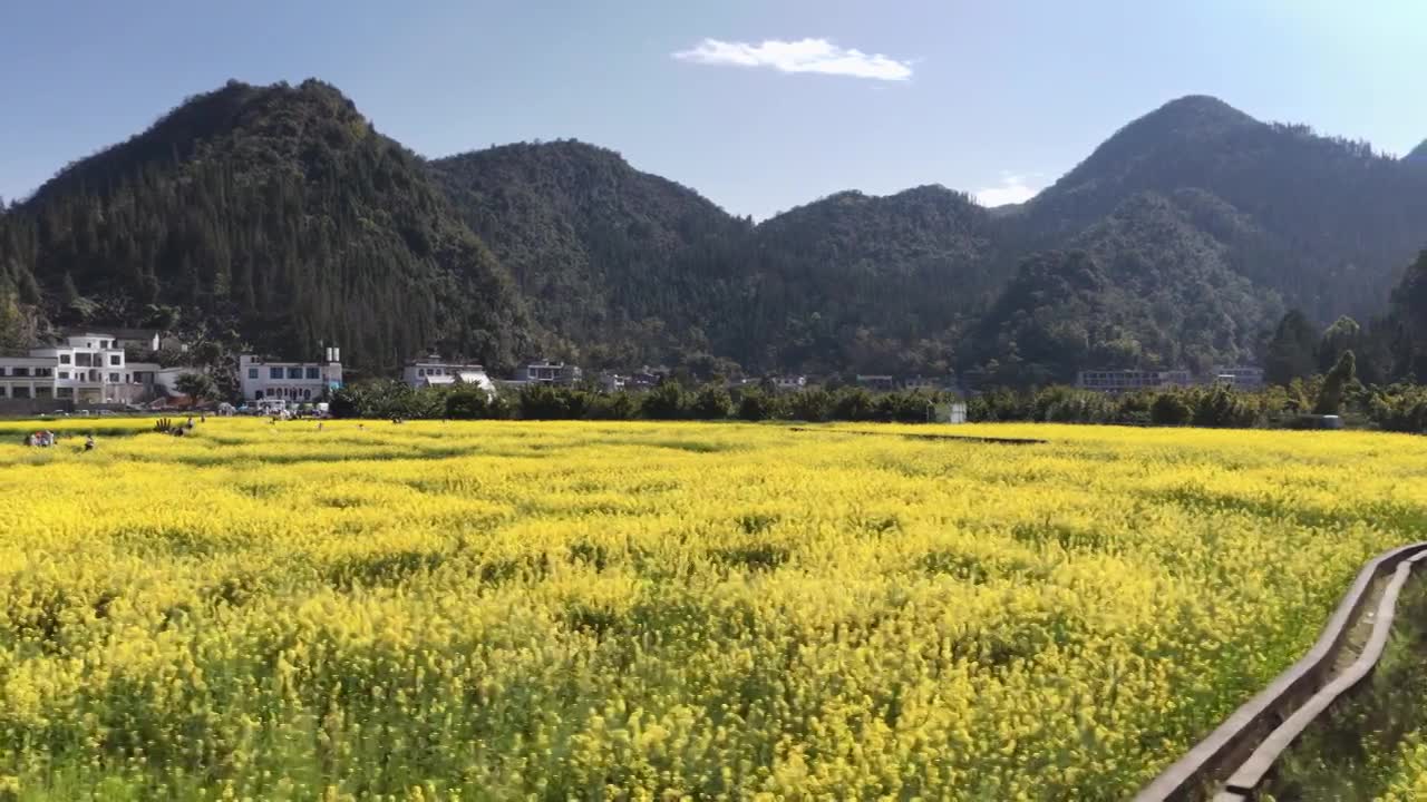 贵州万峰林八卦田航拍视频素材画面1