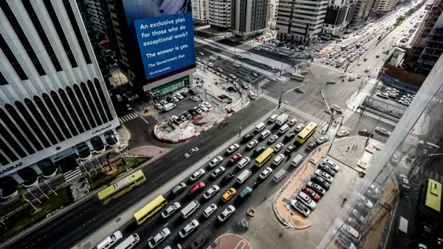 阿布扎比城市景观延时摄影视频素材