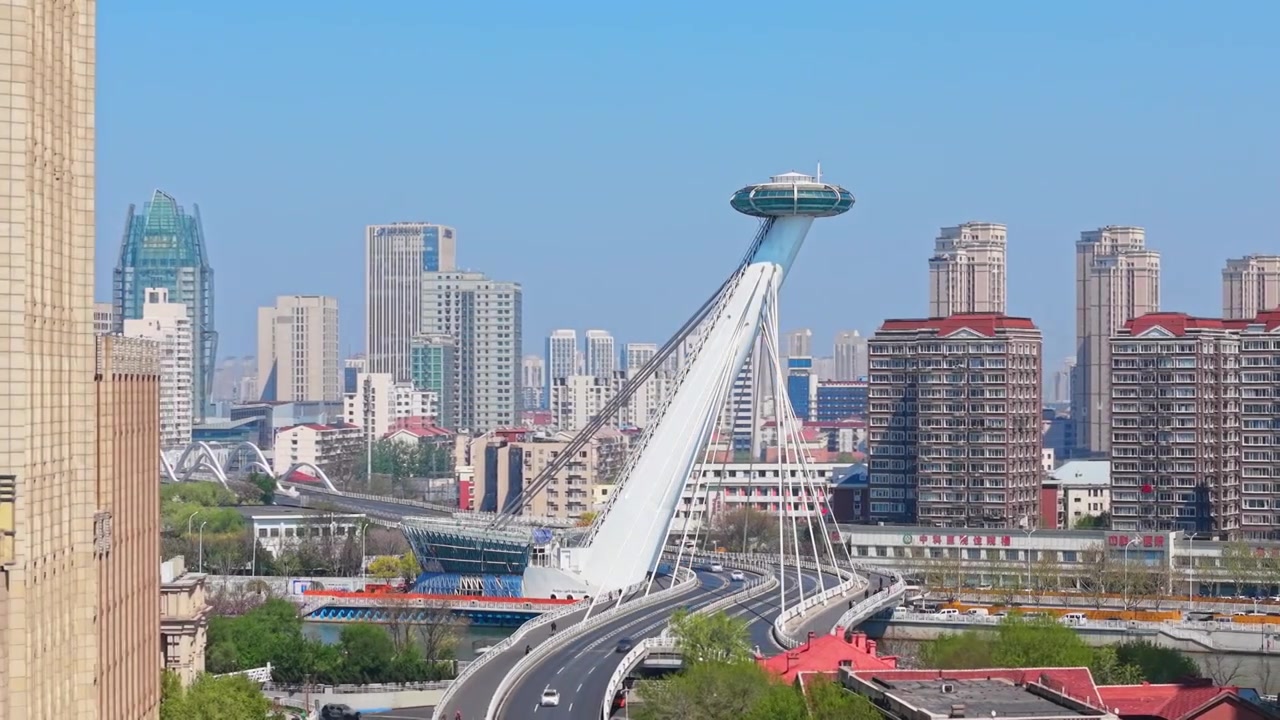 天津城市风光航拍视频素材画面3
