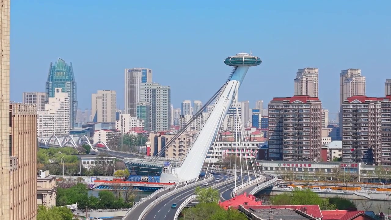 天津城市风光航拍视频素材画面4