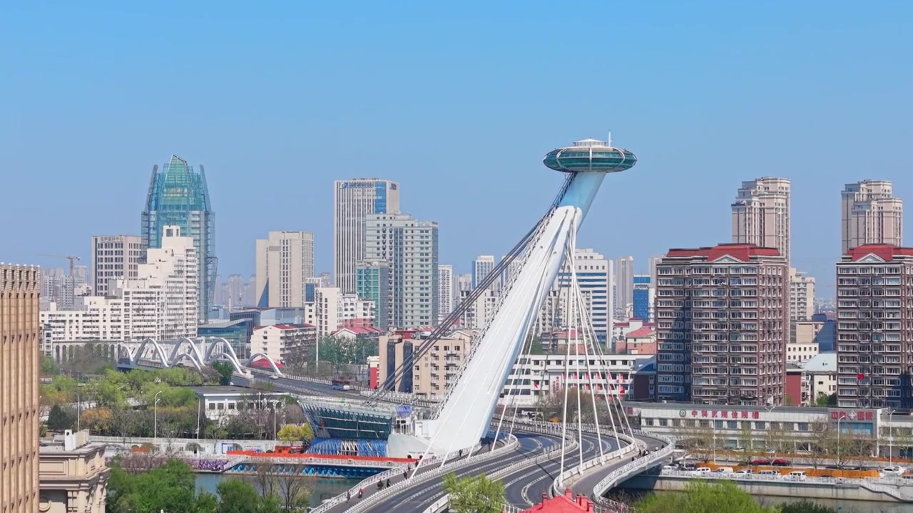 天津城市风光航拍视频素材画面3