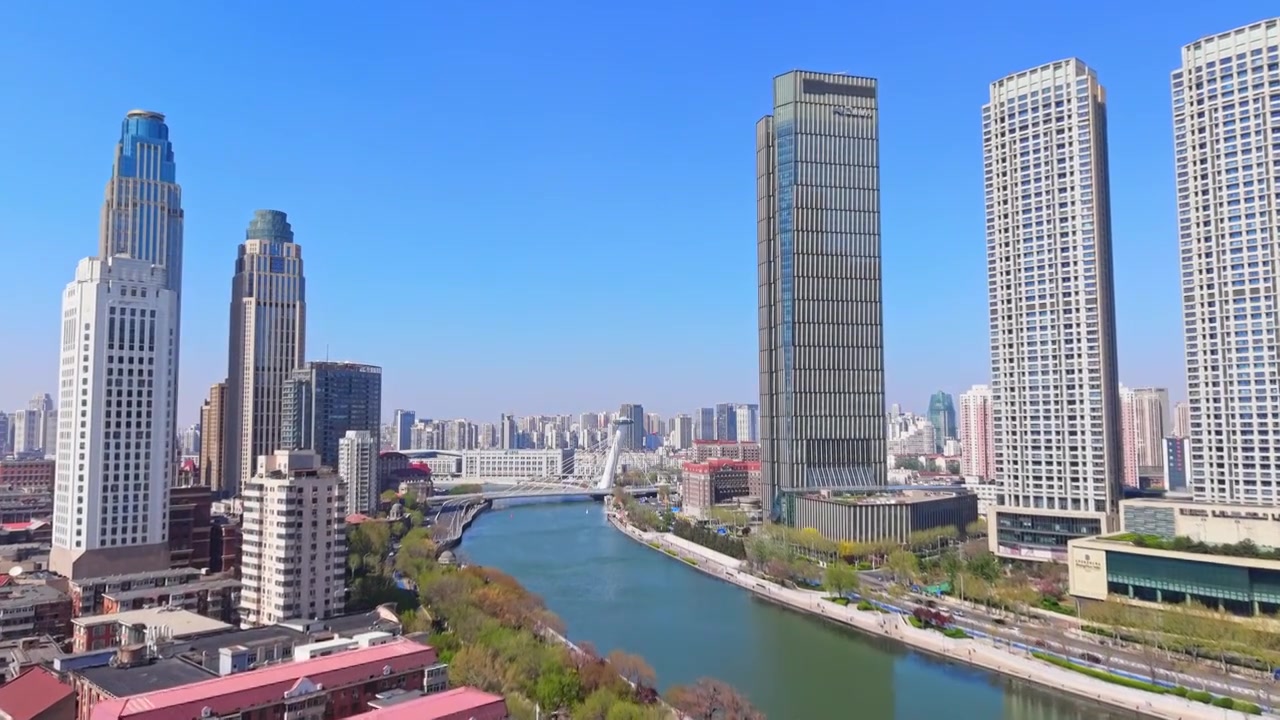 天津城市风光航拍视频素材画面3