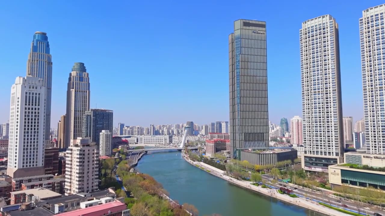 天津城市风光航拍视频素材画面4