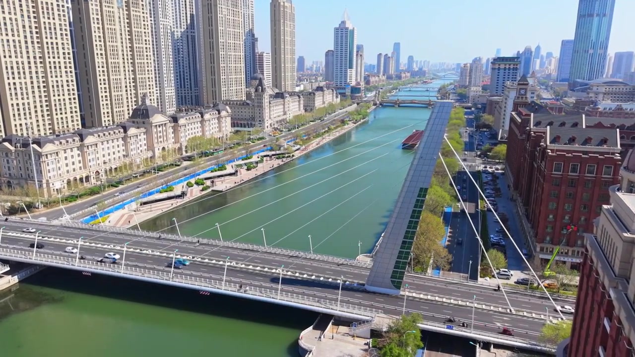 天津城市风光航拍视频素材画面3