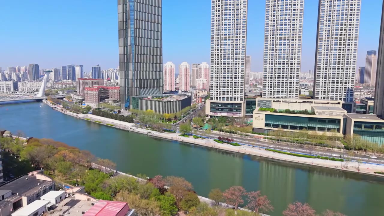 天津城市风光航拍视频素材画面4