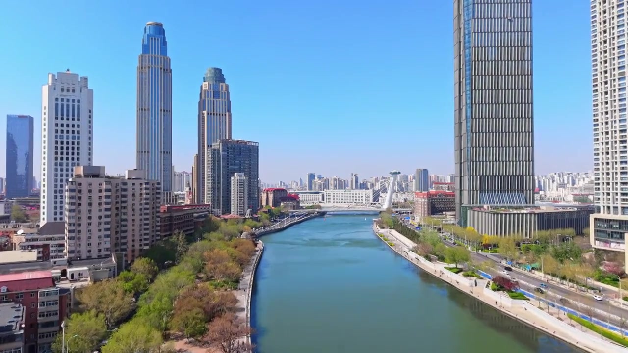 天津城市风光航拍视频素材画面3