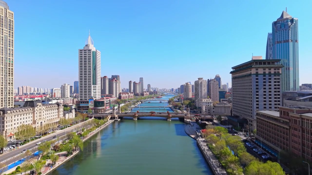 天津城市风光航拍视频素材画面3