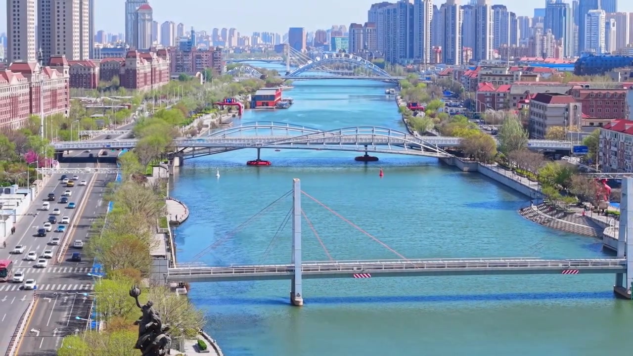 天津城市风光航拍视频素材画面3