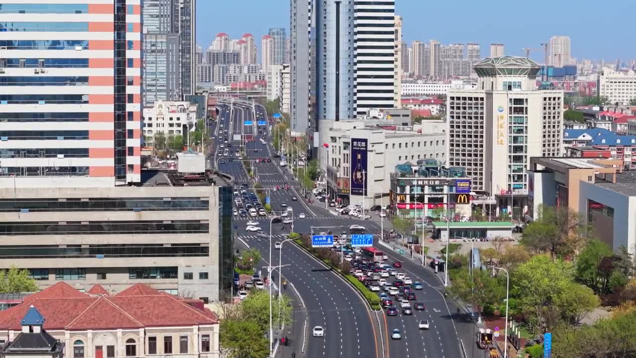 天津城市风光航拍视频素材画面1