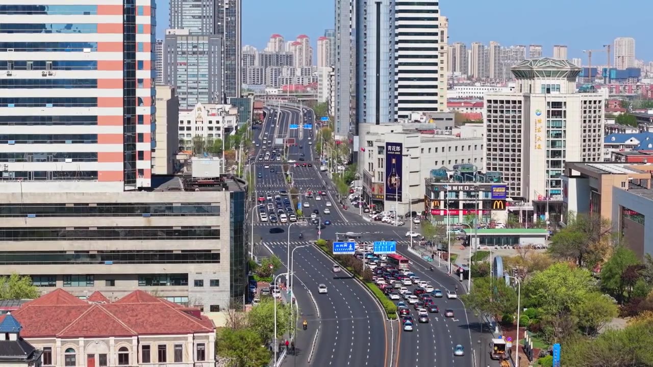 天津城市风光航拍视频素材画面3