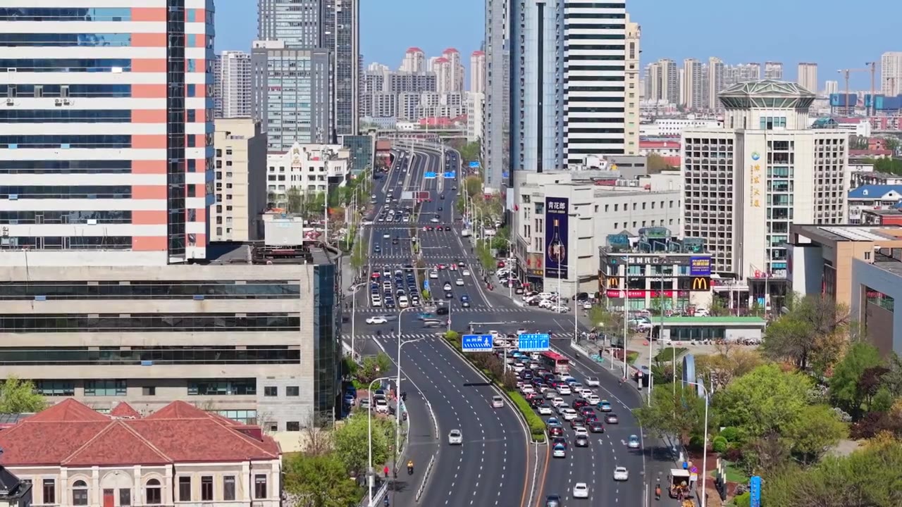 天津城市风光航拍视频素材画面4