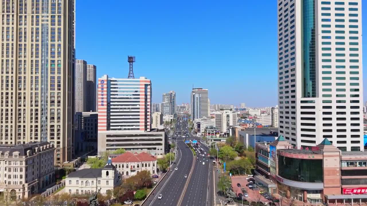 天津城市风光航拍视频素材画面1