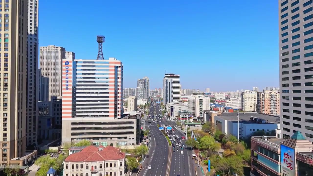 天津城市风光航拍视频素材画面3