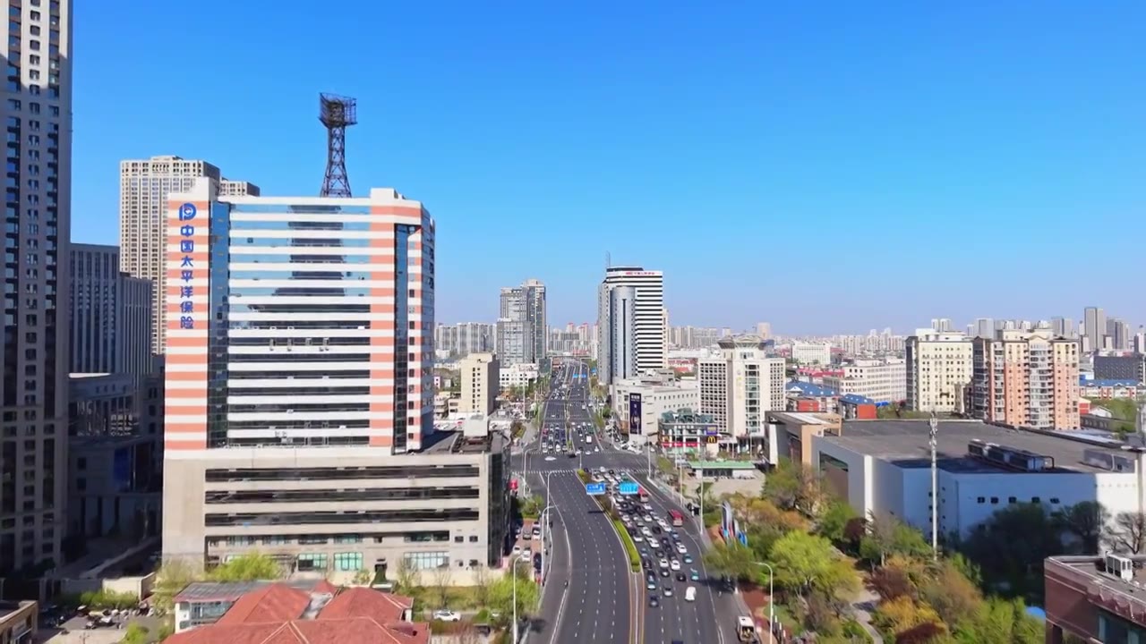 天津城市风光航拍视频素材画面4