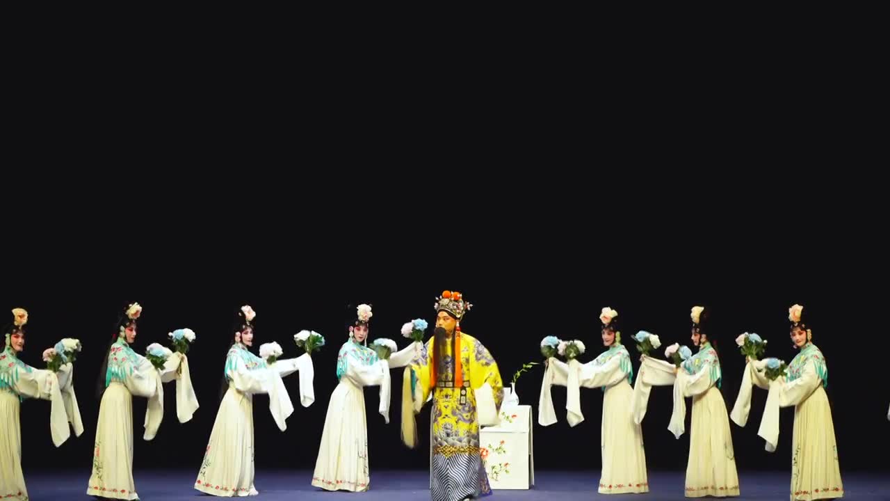 中国传统非遗戏曲昆曲牡丹亭游园惊梦视频素材画面1