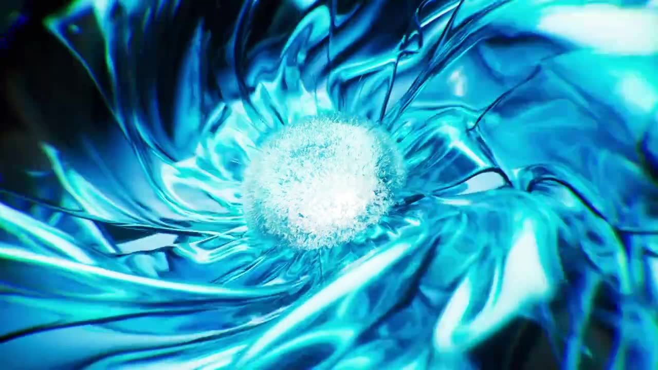 透明绽放的花瓣三维渲染视频素材画面1