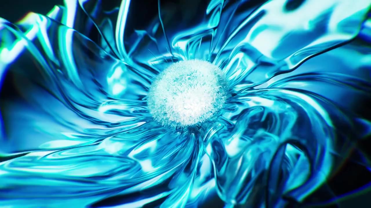 透明绽放的花瓣三维渲染视频素材画面4