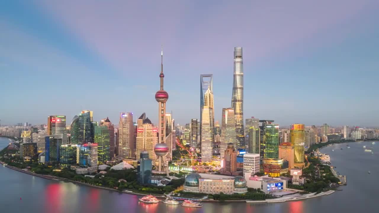 【合集】上海三件套 上海地标 浦东陆家嘴视频素材画面3