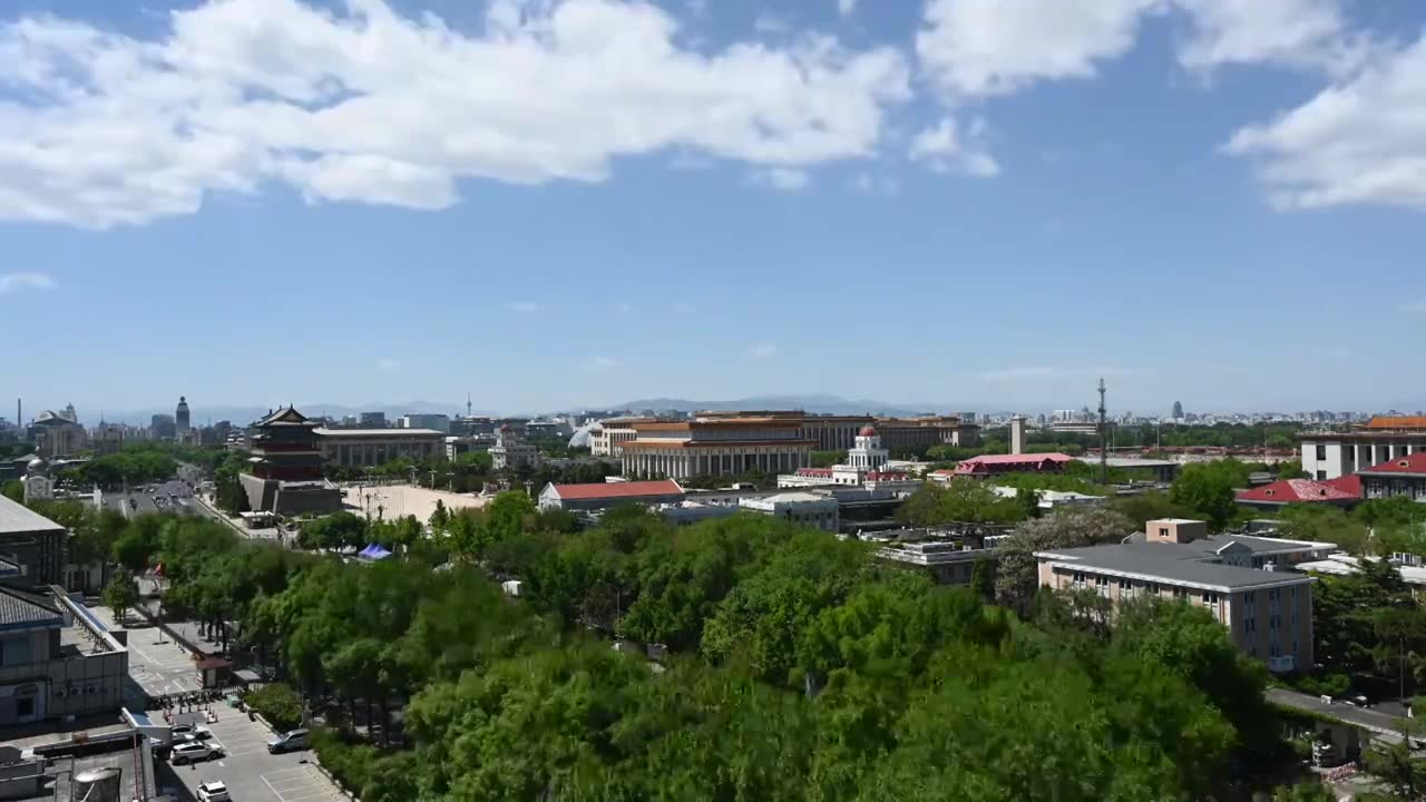 北京天安门广场流云延时视频素材画面1