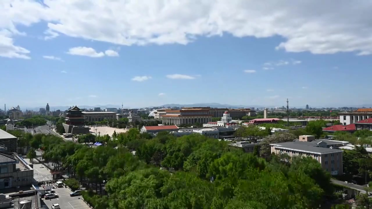 北京天安门广场流云延时视频素材画面4