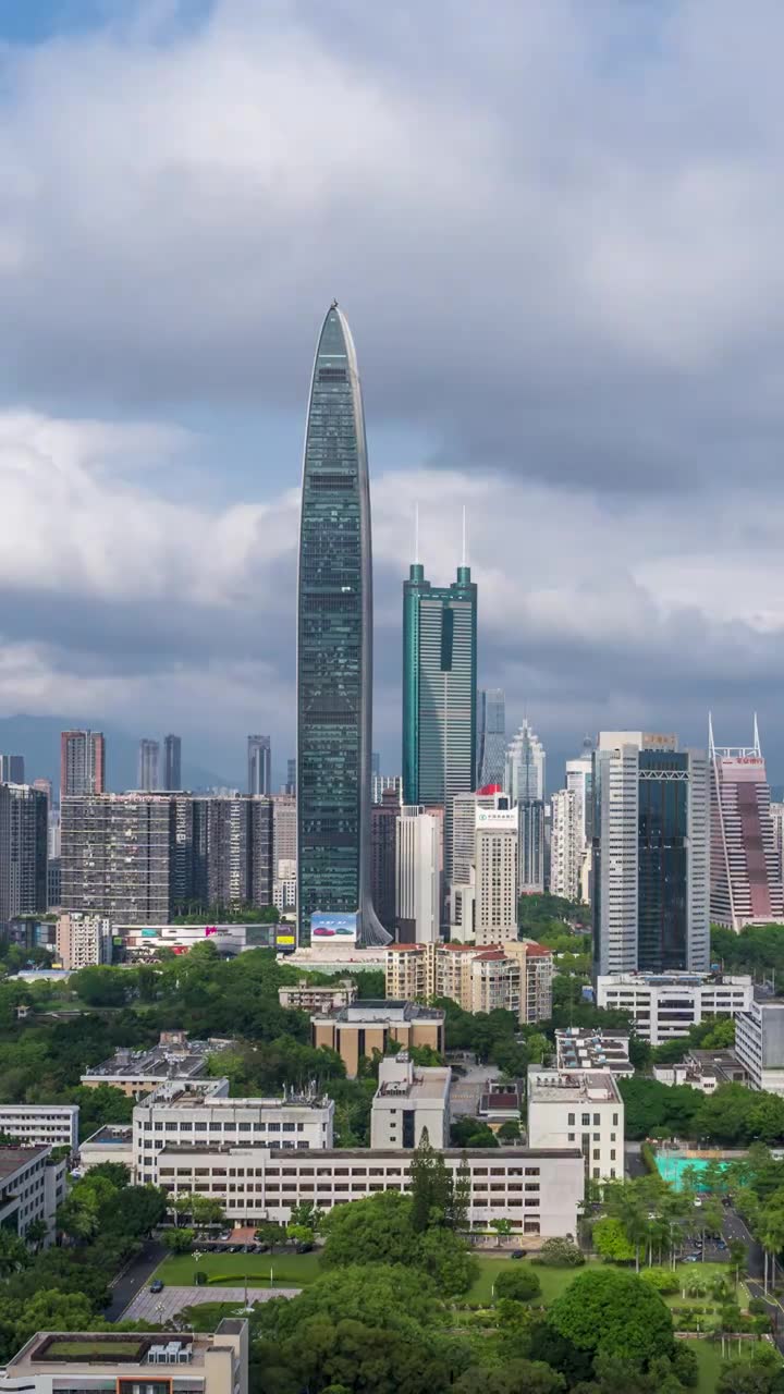 深圳罗湖城市地标光影变化延时视频素材画面1