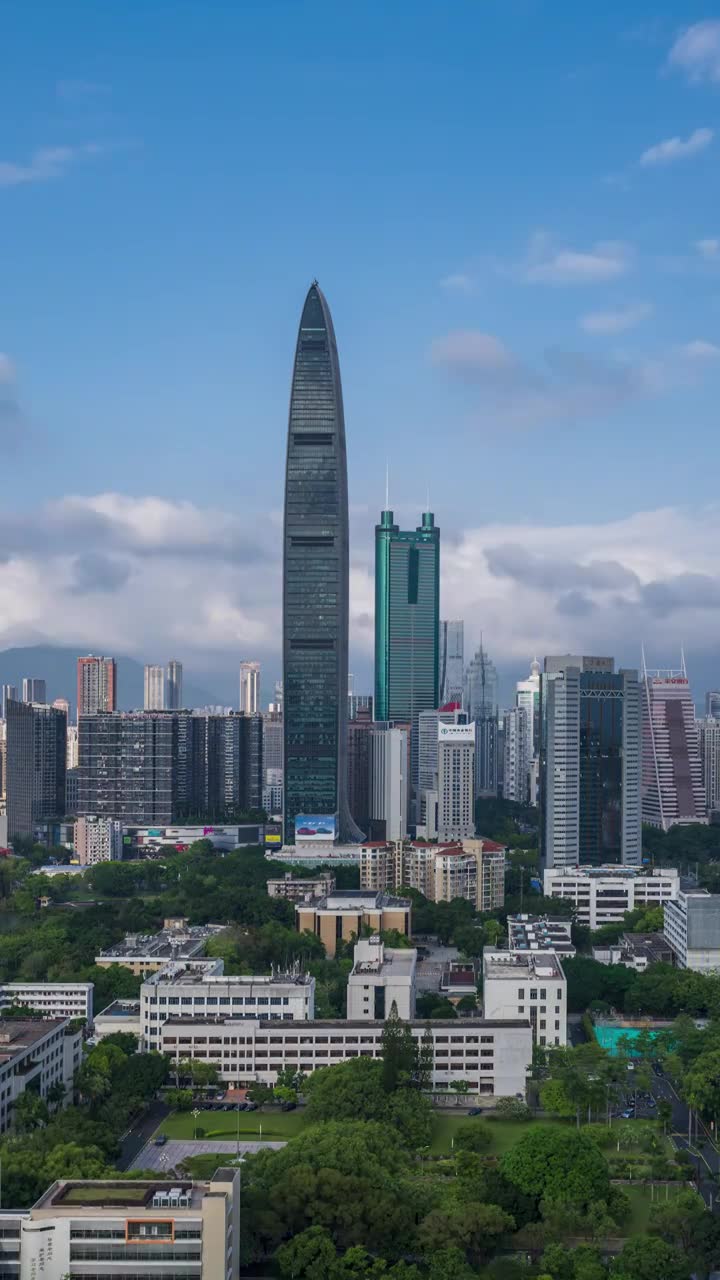 深圳罗湖城市地标光影变化延时视频素材画面1