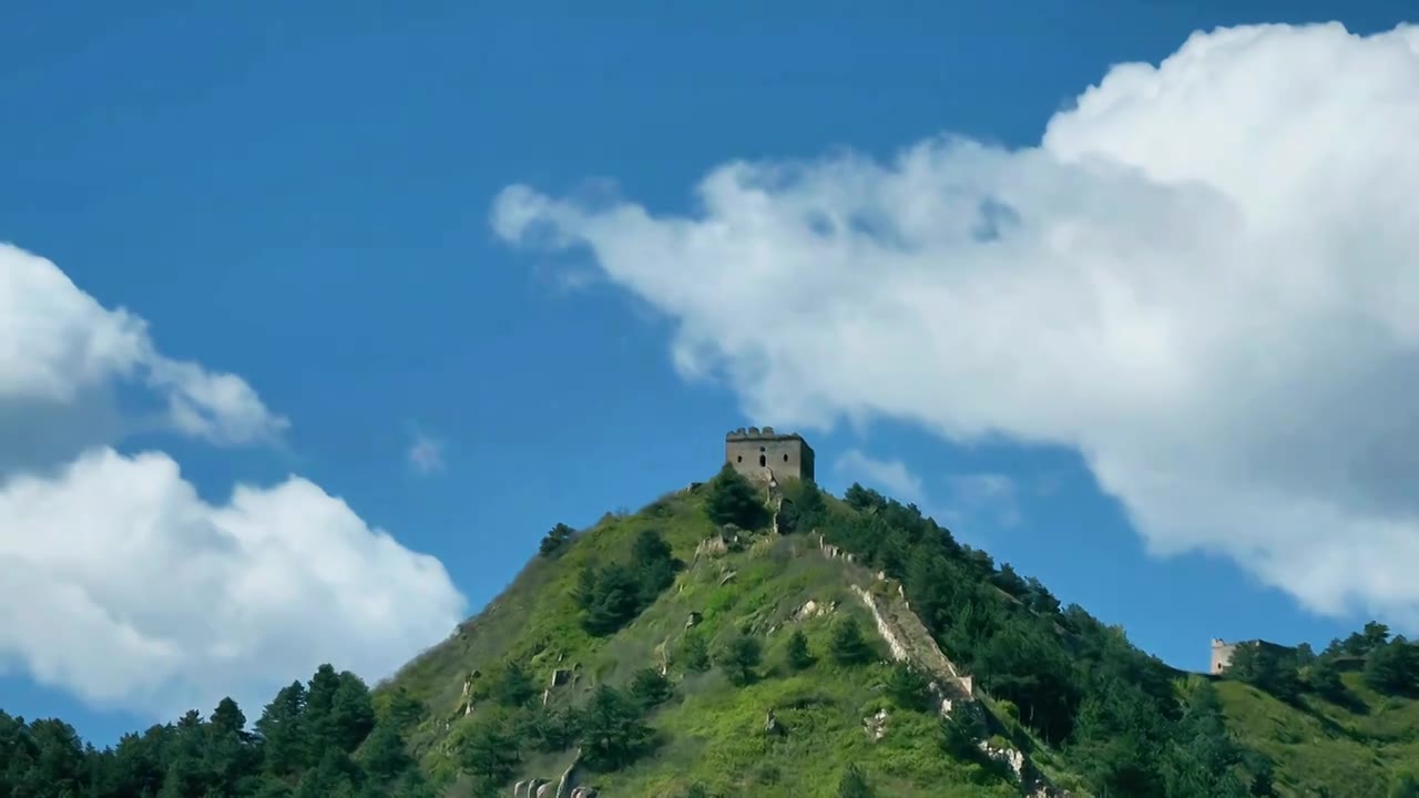 乌龙沟长城视频素材画面1
