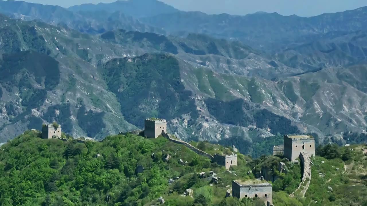 乌龙沟长城视频素材画面4