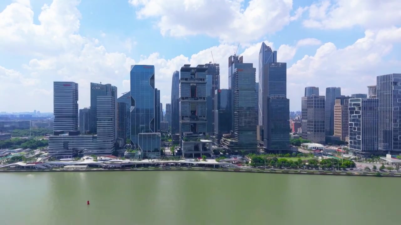 广州琶洲CBD航拍视频素材画面4