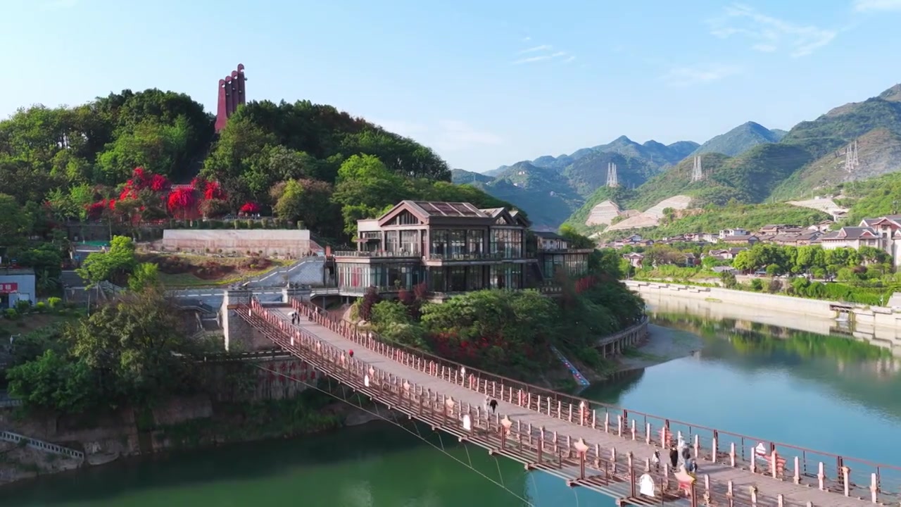 贵州茅台镇美酒河赤水河畔遵义白酒基地视频素材画面3