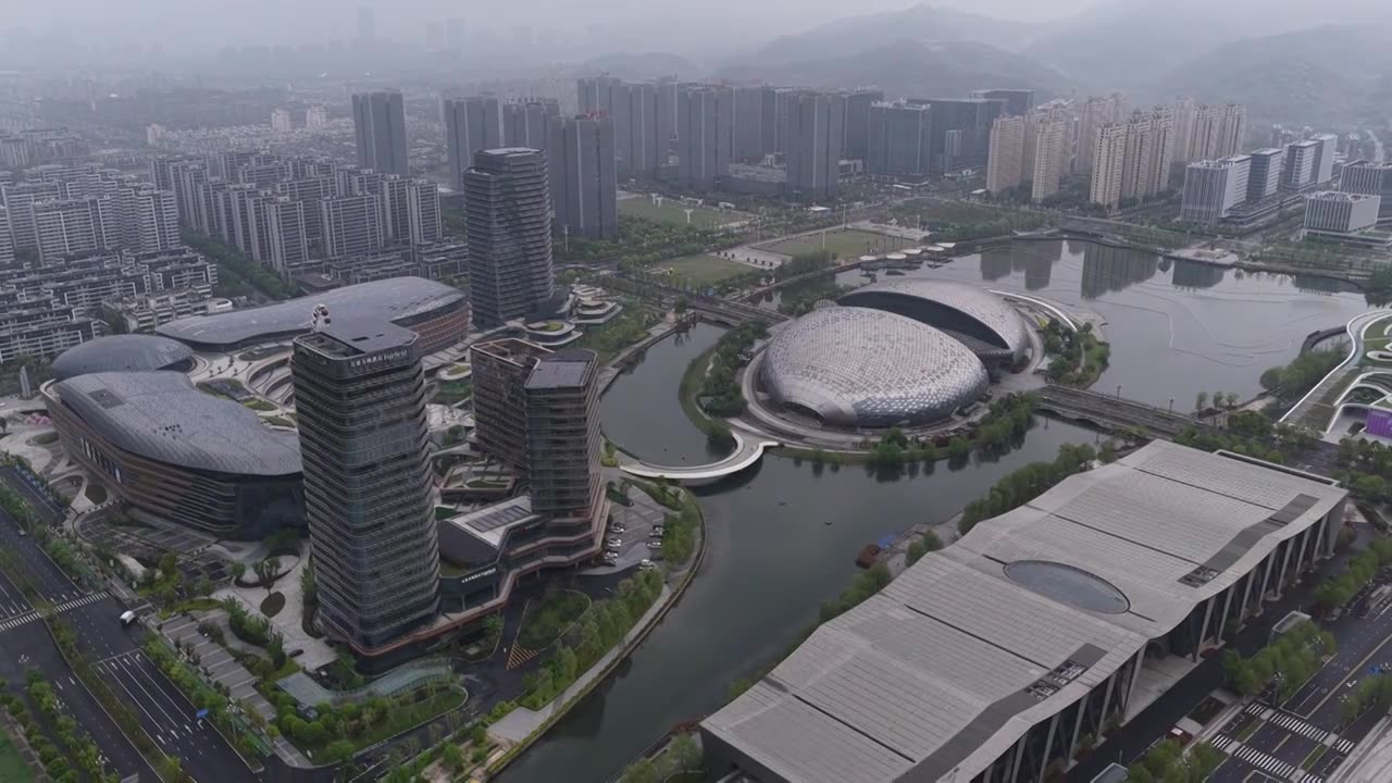 浙江湖州德清银泰城国际会议中心视频素材画面1