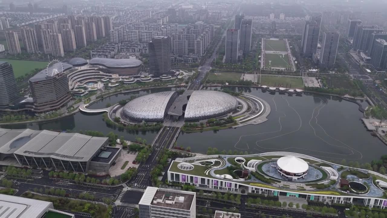 浙江湖州德清银泰城国际会议中心视频素材画面1