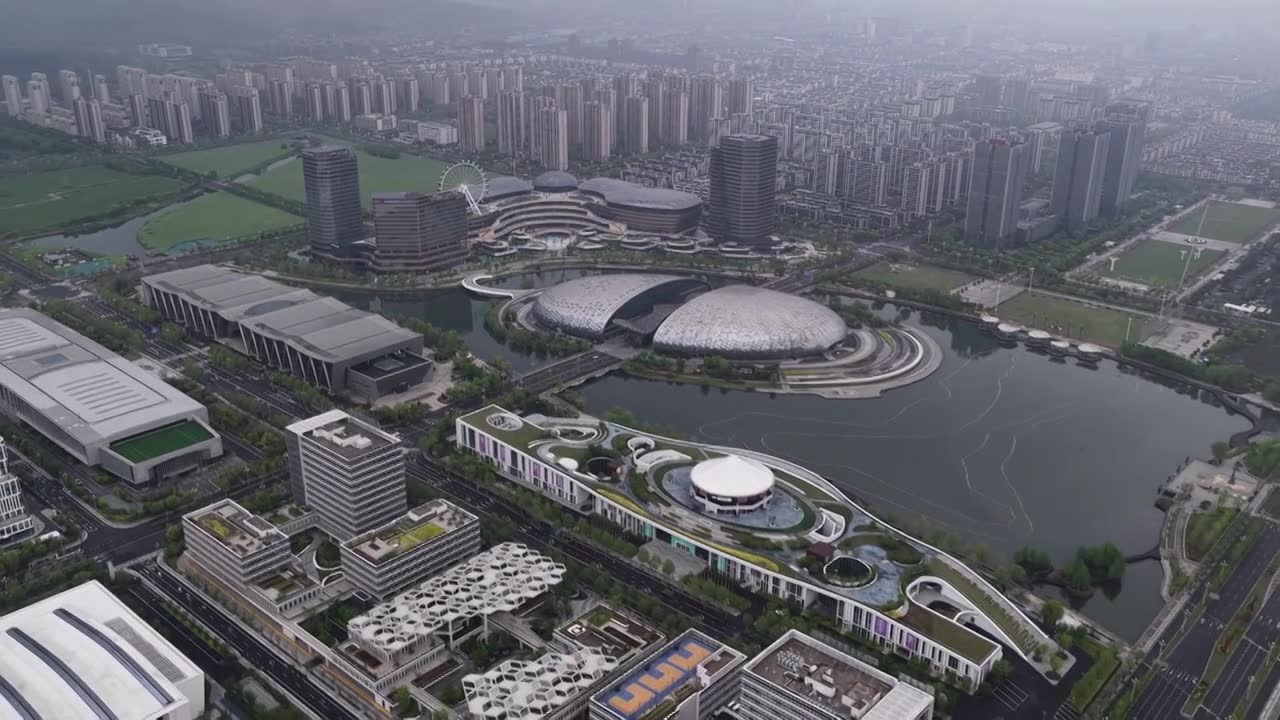 浙江湖州德清银泰城国际会议中心视频素材画面1