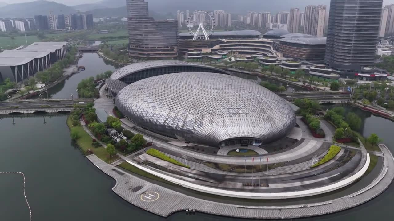 浙江湖州德清银泰城国际会议中心视频素材画面1