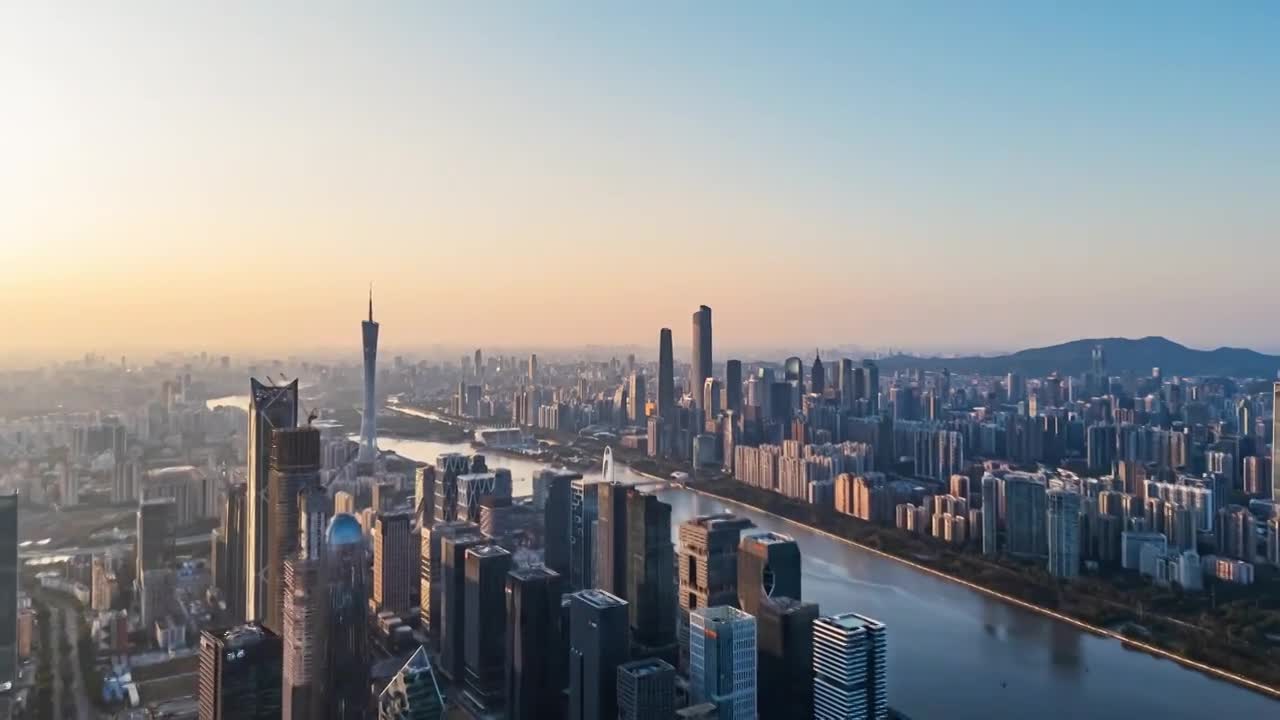 广州琶洲cbd 琶洲航拍视频素材画面4