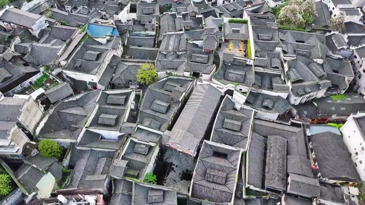4K航拍怀化市洪江区洪江古商城夕阳视频素材画面3