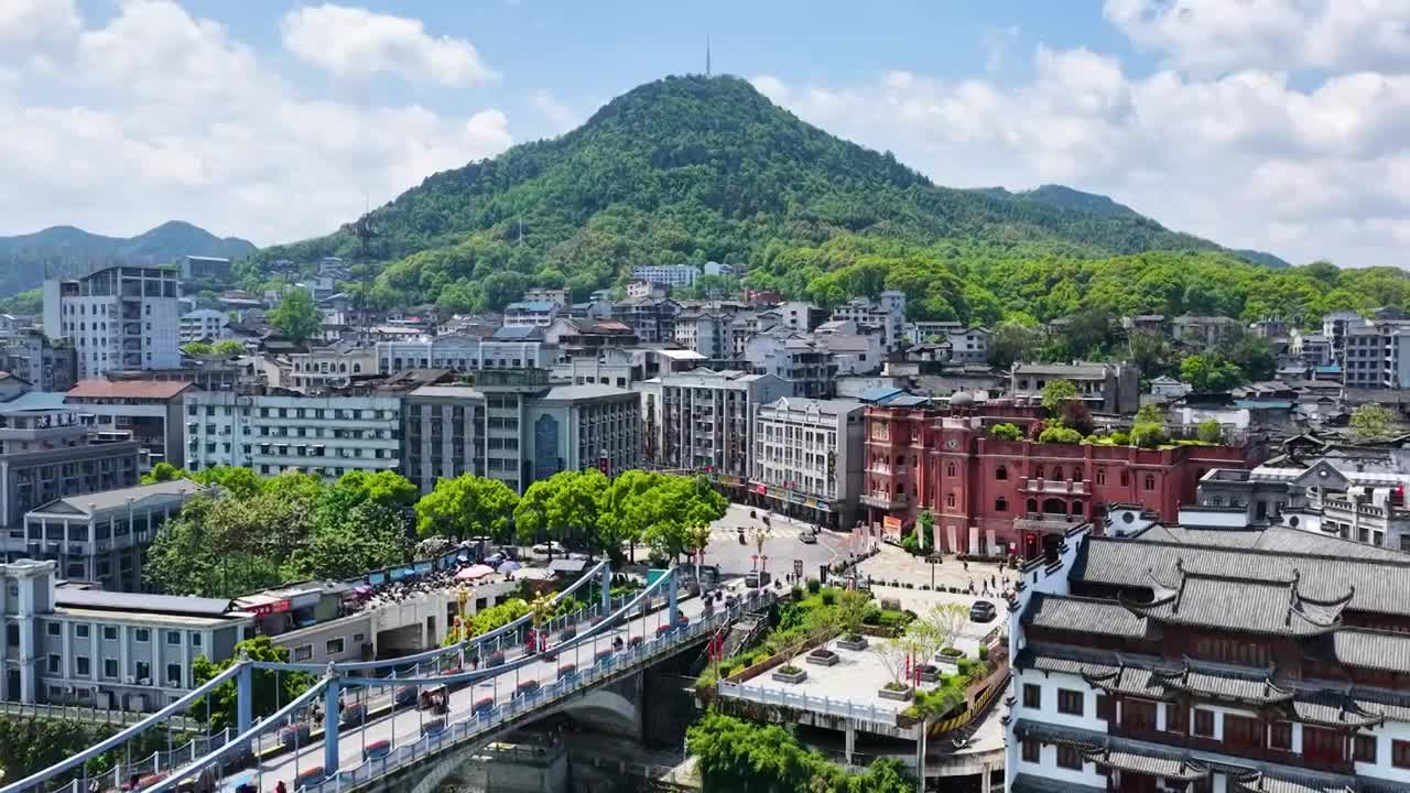 4K怀化市洪江区洪江古商城视频素材画面1