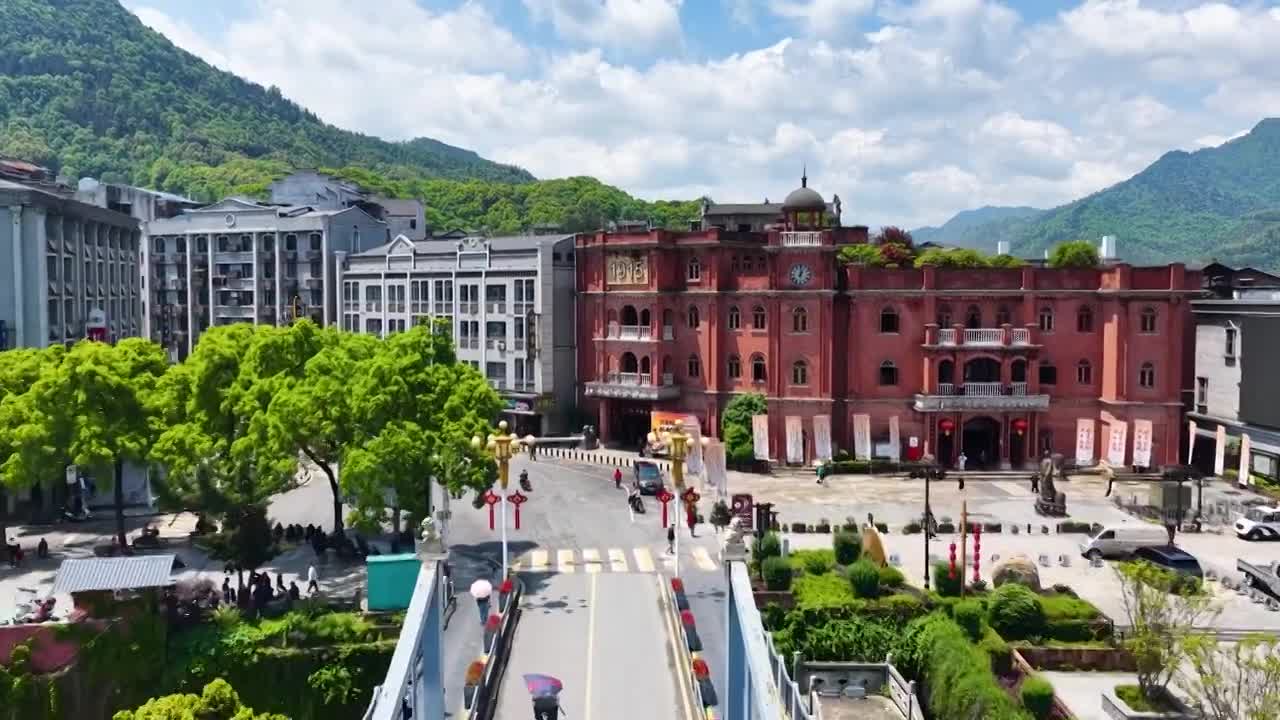 4K怀化市洪江区洪江古商城视频素材画面3