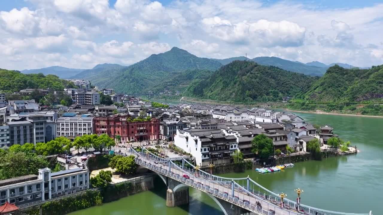4K怀化市洪江区洪江古商城视频素材画面3