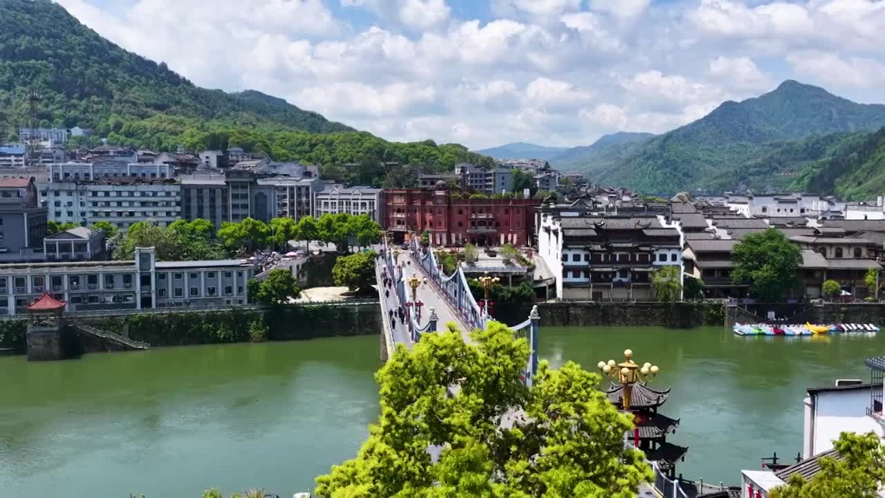 4K怀化市洪江区洪江古商城视频素材画面1