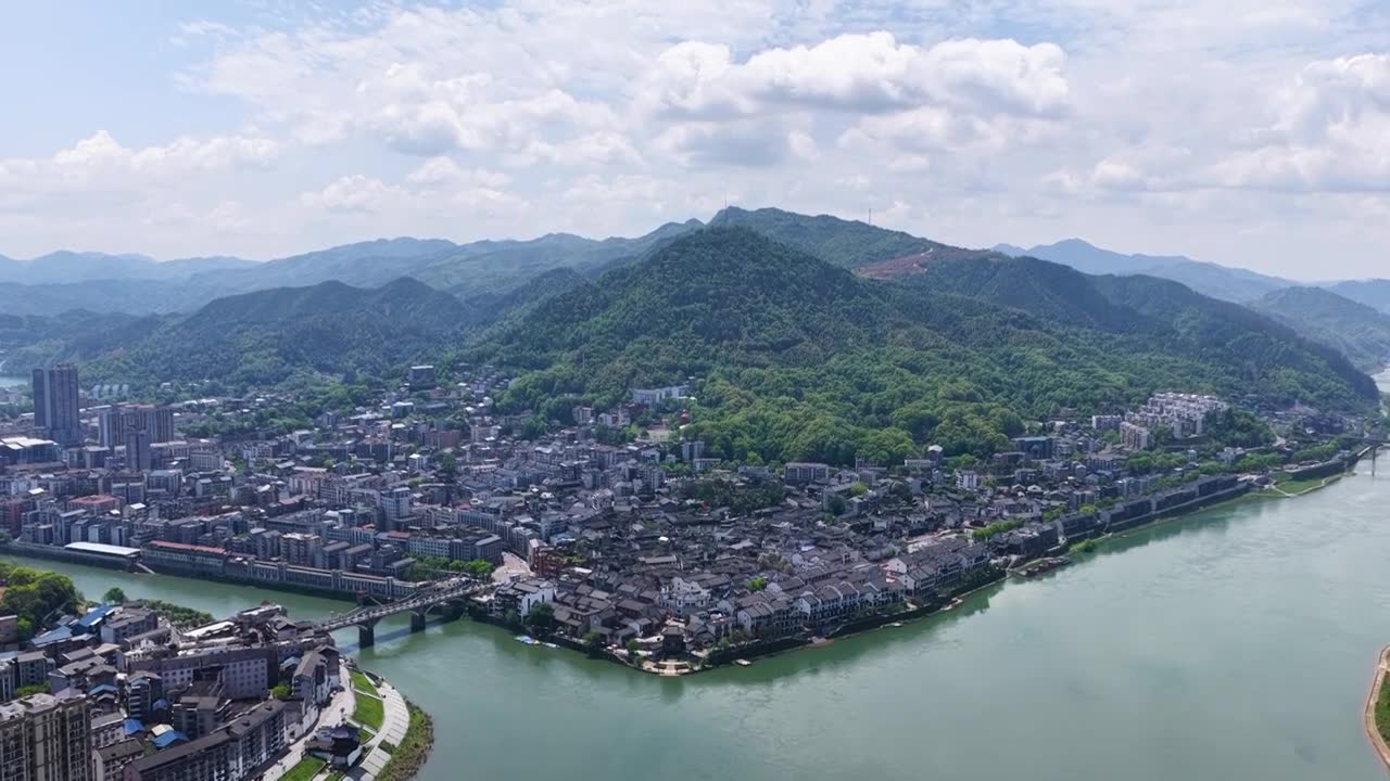 4K怀化市洪江区洪江古商城视频素材画面1