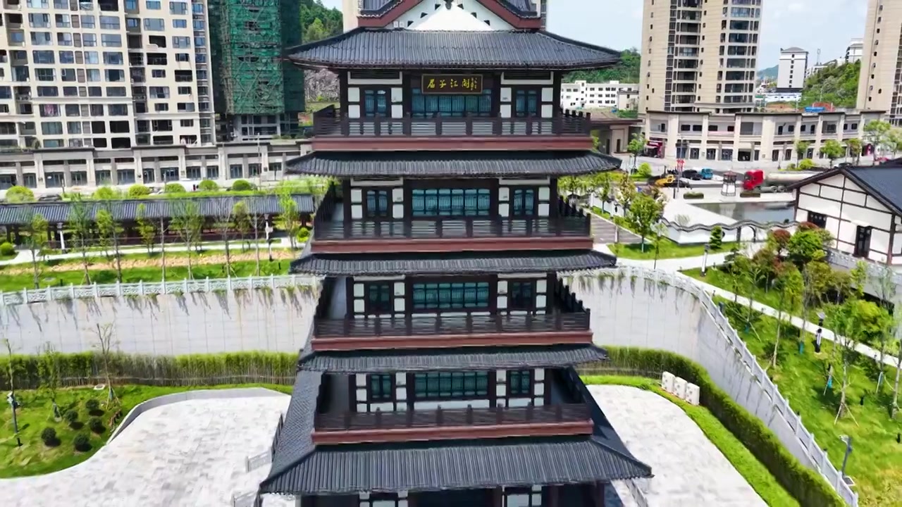 4K怀化市洪江区洪江古商城视频素材画面4