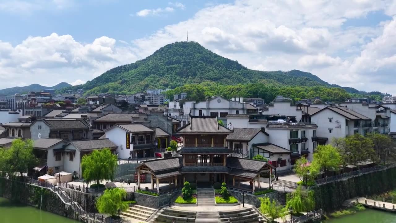 4K怀化市洪江区洪江古商城视频素材画面1