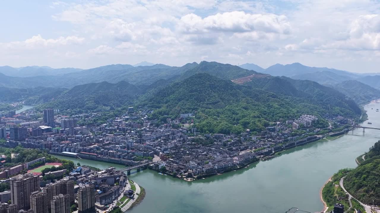 4K怀化市洪江区洪江古商城视频素材画面1